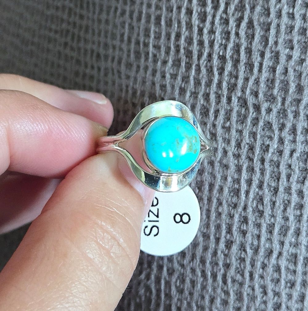 Sterling Silver🤍 Mexican🇲🇽 Turquoise Ring - NWT - Picture 3 of 16